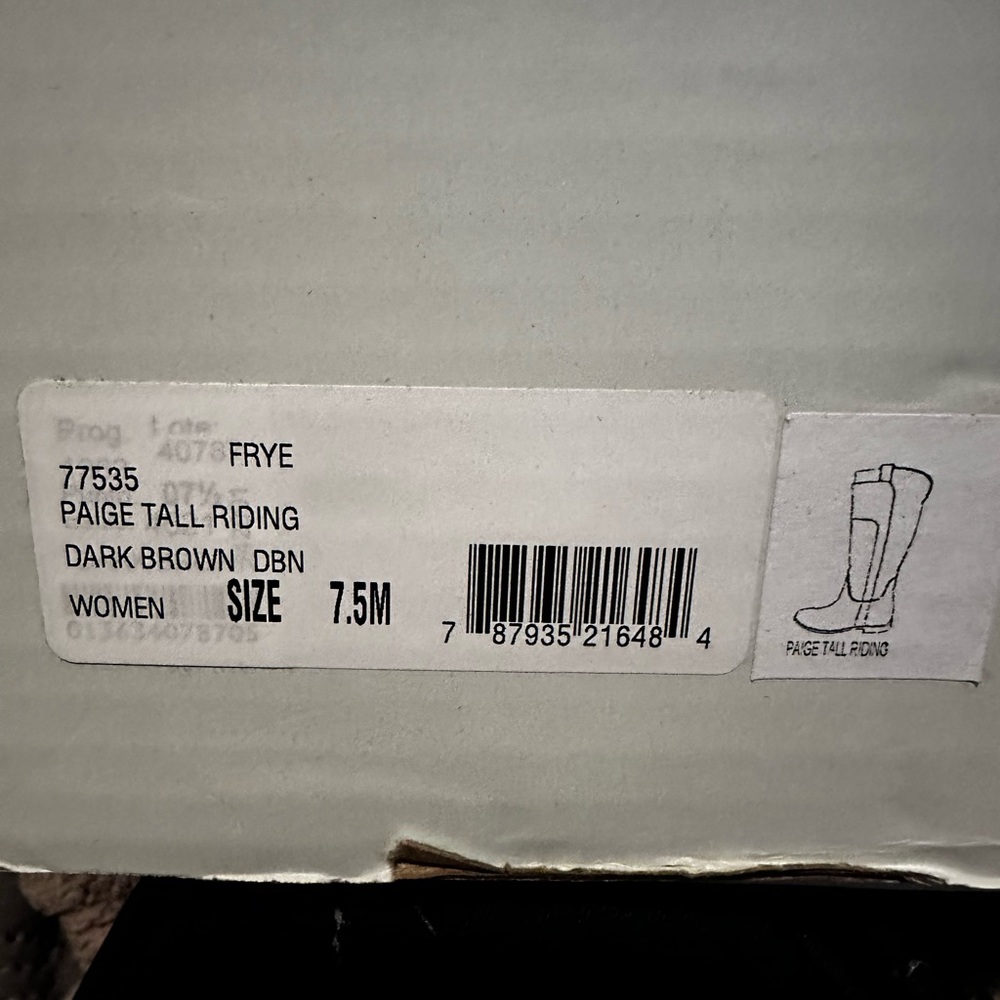 Frye Dark Brown Tall Riding Boots like new used